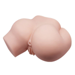 Телесный полуторс с двумя любовными тоннелями и вибрацией (Цвет: телесный)