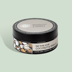 Cоляной скраб для тела Кокос&Ваниль HOME SPA, 200г, ТМ КРЫМСКАЯ НАТУРАЛЬНАЯ КОЛЛЕКЦИЯ