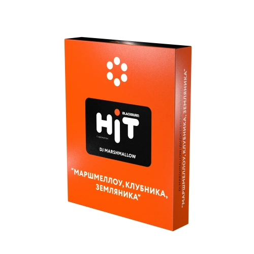М. Табак для кальяна HiT DJ Marshmallow (Маршмеллоу, клубника, земляника), 30 г