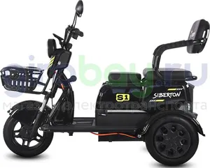 Электротрицикл SIBERTON S1 2000W (60V/21Ah) двухместный фото №4