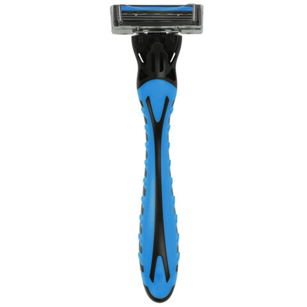 Бритвенный станок многоразовый мужской, 3 лезвия, 31 кассета, синий, X-ONE (ИКС-УАН), 700024