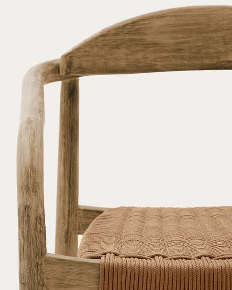 Стул Glynis массив эвкалипта с бежевым сиденьем