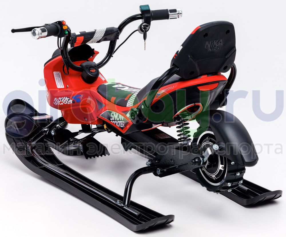 Детский электроснегокат BARS Arctic - Красный фото №9