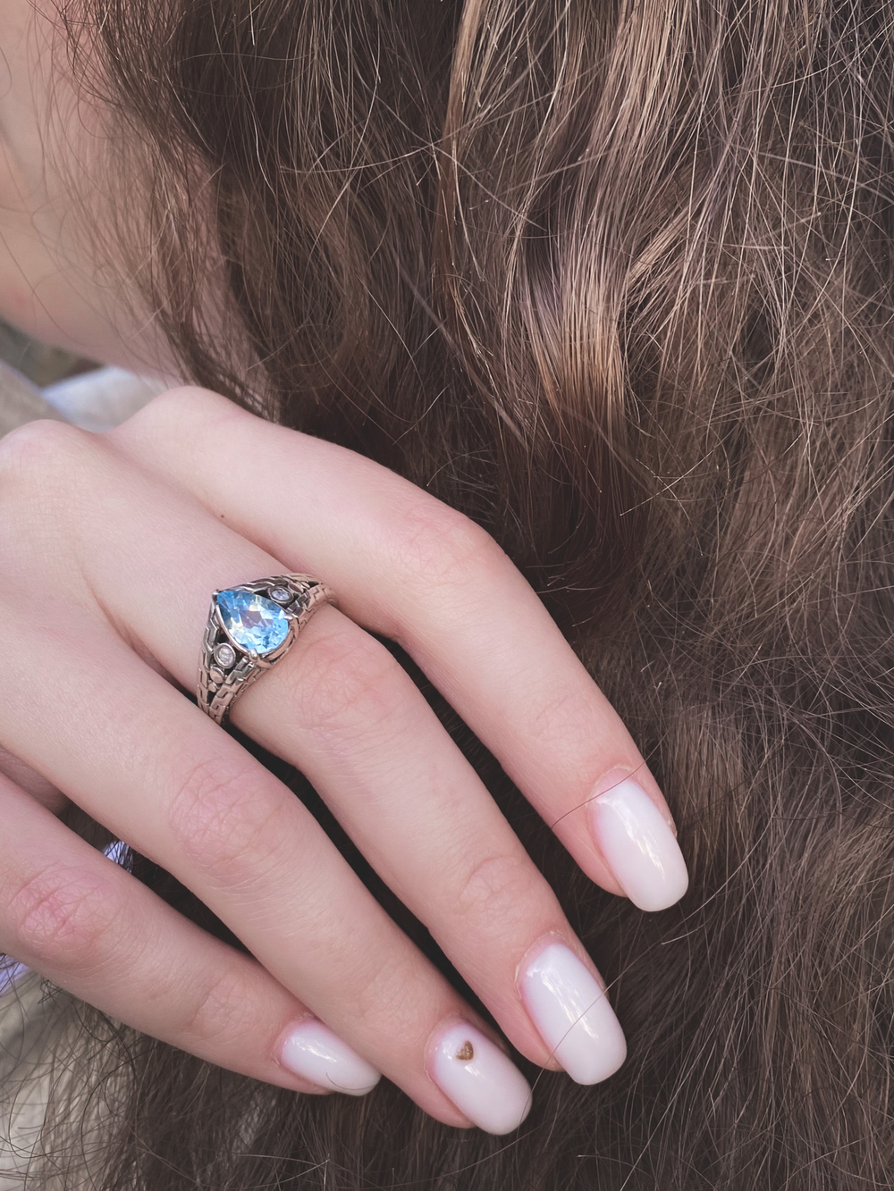 Кольцо ОЗАРЕНИЕ, серебро/голубой топаз