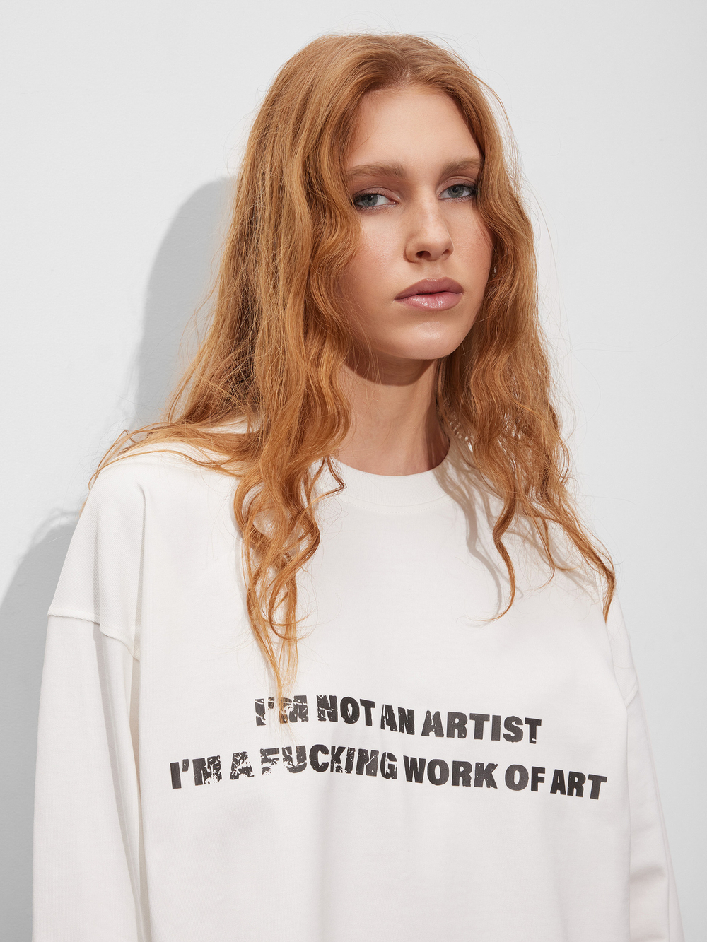 Лонгслив Work of art, молочный