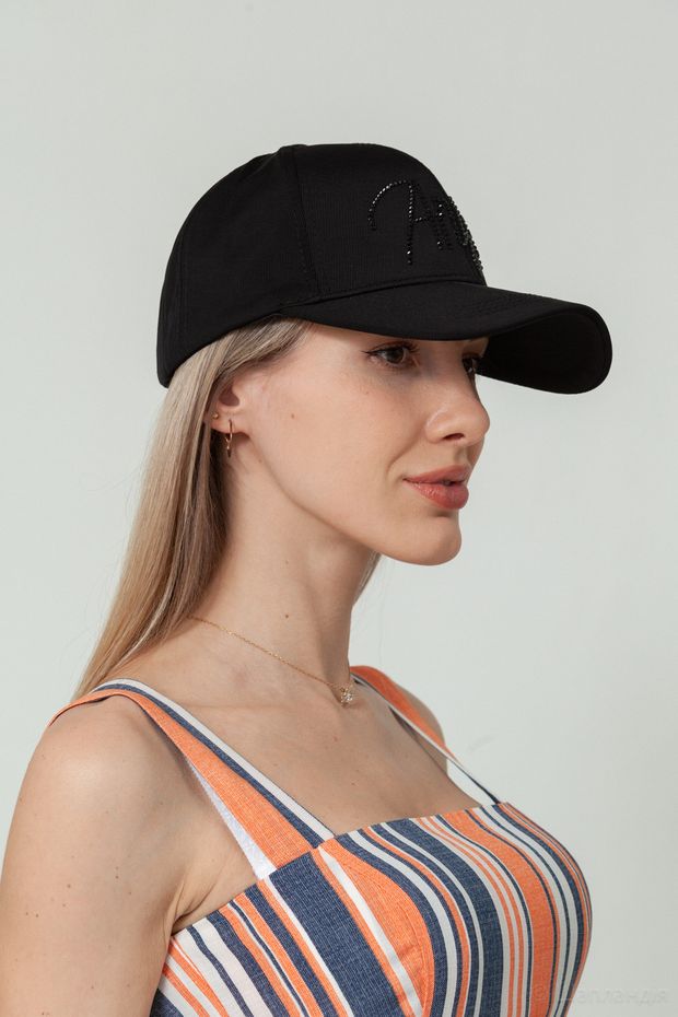 Бейсболка В32 F (Черный / 56-58 / 30х30х6 / б/р / Черный / Хлопок / 0.3)