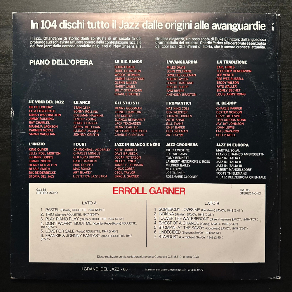 Erroll Garner - Erroll Garner (Италия 1981г.)