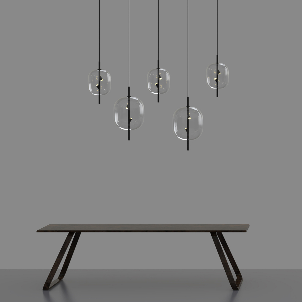 Подвесной светильник 10018P/1 black/clear