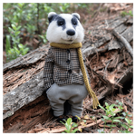 Валяная игрушка «Барсук Савва»