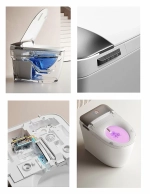 Унитаз напольный Ceruttispa ERSILIA Smart CT10616 с дистанционным управлением, безободковый, слив-торнадо, белый