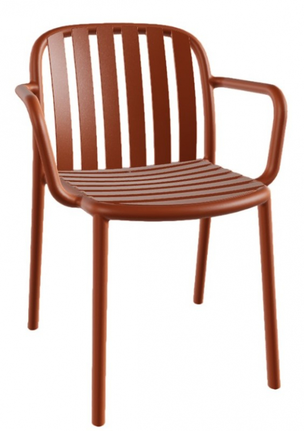 Кресло пластиковое Papatya Galata-K, янтарно-оранжевый