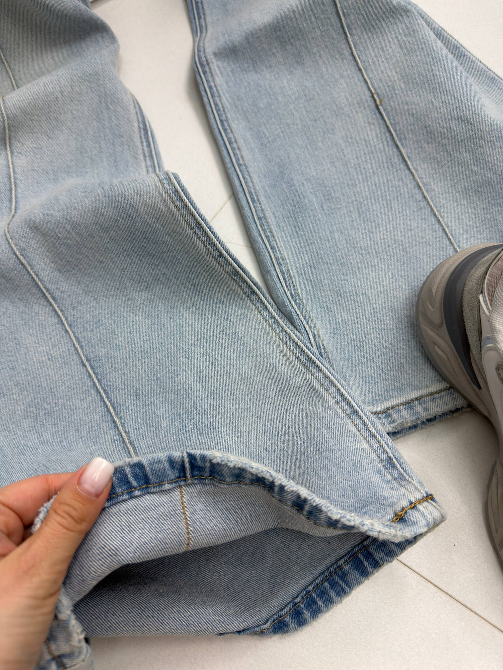 Брюки джинсовые женские арт. 73539-5 цвет "голубой"