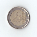 2 евро 2002 год Италия, Данте Алигьери VF