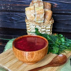 Борщ без мяса с фасолью (постный) / 1 л