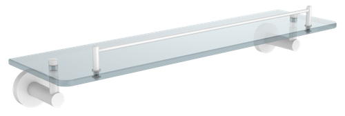 5521-F Полка стеклянная 1-ярусная  (БЕЛЫЙ) ViEiR  (12/1шт)