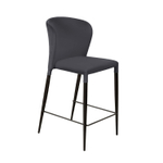 Стул полубарный Albert, бархат серый 27 /опора конус