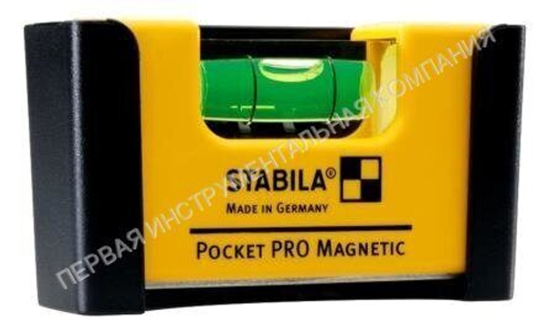 Пластмассовый мини уровень STABILA Pocket Pro Magnetic 17953