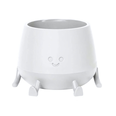 Кашпо "Мистер Грин" (0,6л) с дренажным донышком Цв. Белый