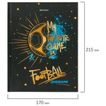 Дневник 5-11 класс 48 л., твердый, BRAUBERG, выборочный лак, с подсказом, "Футбол", 106412
