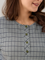 Туника Т-012/клеточкасиний-зеленая