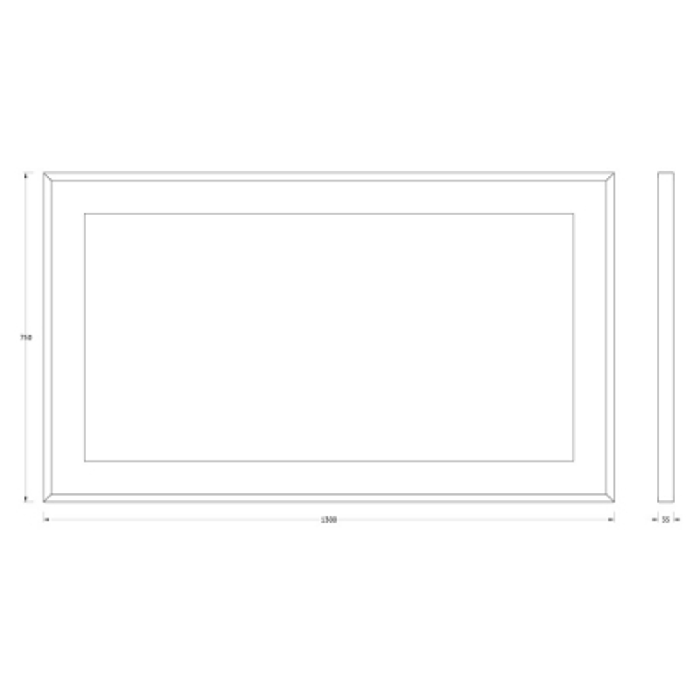Зеркало Evoform в багетной раме со встроенным LED-светильником 31,5 W 130x75 см