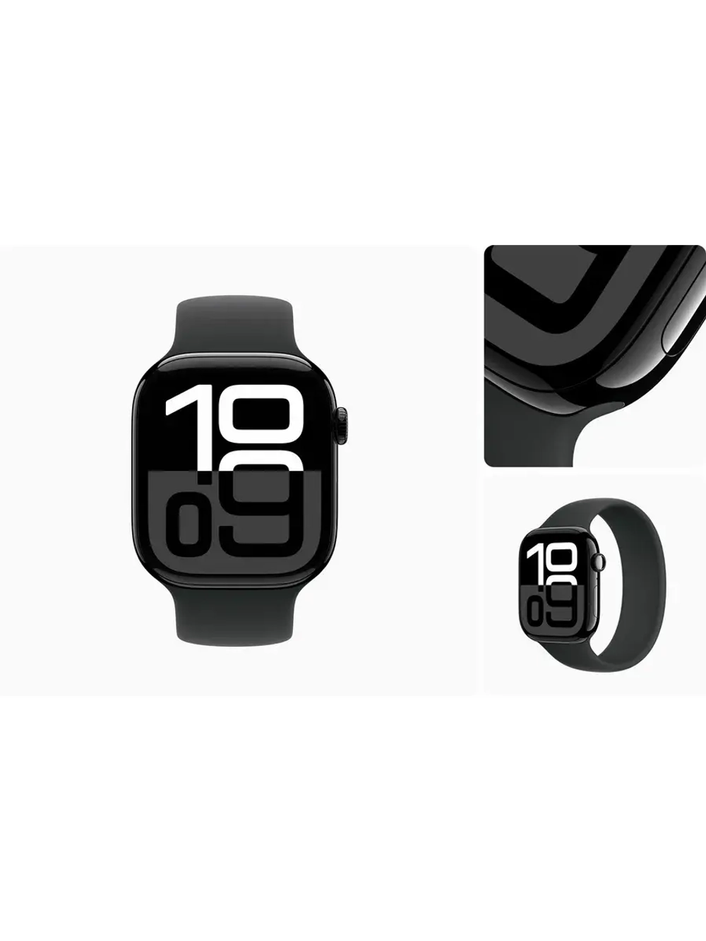 Смарт часы Apple Watch S10, 42mm, Black, Sport Band, S/M.