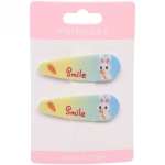 Зажимы для волос детские 2шт «Happy smile», зайка, микс 6 цветов, 5,5*1,5см