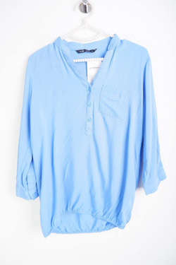 Блузка Oodji свободного кроя, маркировка 34, визуально на 40 размер