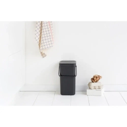 Brabantia Контейнер для мусора Sort & Go 12л, серый