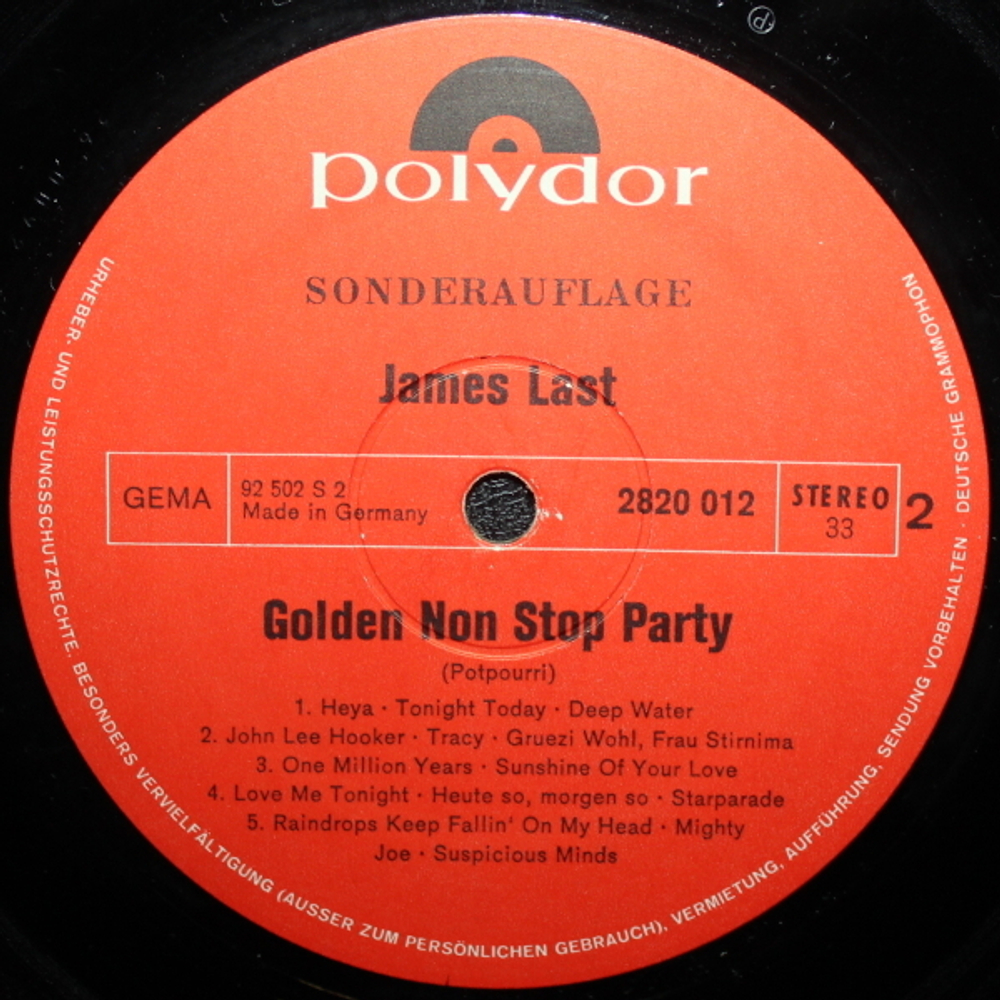 James Last / Golden Non Stop Party (LP)
