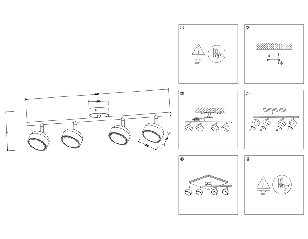 Ambrella Светильник накладной со сменной лампой GX53 Techno TN71027