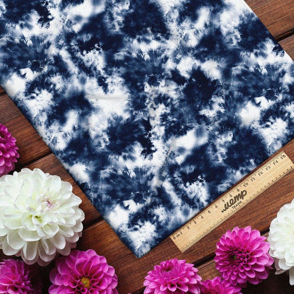 Ткань бифлекс тай-дай рисунок