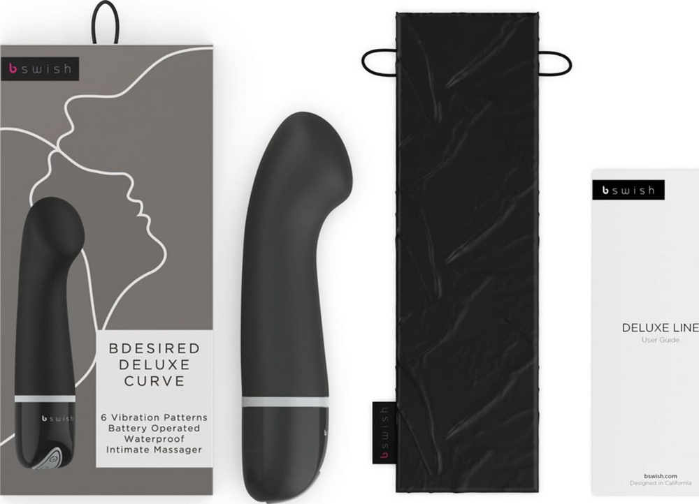 Черный G-вибростимулятор Bdesired Deluxe Curve - 15,2 см. (Цвет: черный)