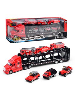 Набор детский Автовоз с пожарной техникой (2218-10F)