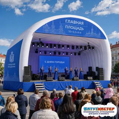 Надувная сцена для фестиваля «Главная площадь», 10×5,5×6 м