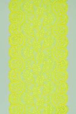 Эластичное кружево желтое неоновое ширина 18 см