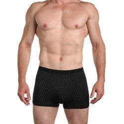 Мужские трусы боксеры черные с узором Sergio Dallini SG2911-1