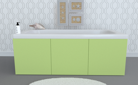 Экран под ванну откидной TR-6-218 светло-зеленый матовый soft touch