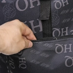 Тележка хозяйственная с сумкой (100*40*35см, колеса 21см,грузоподъемность до50 кг) HQ черная