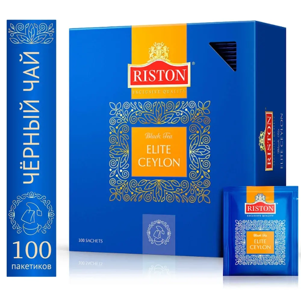 Чай черный в пакетиках Riston Элитный Цейлонский, 100 шт.