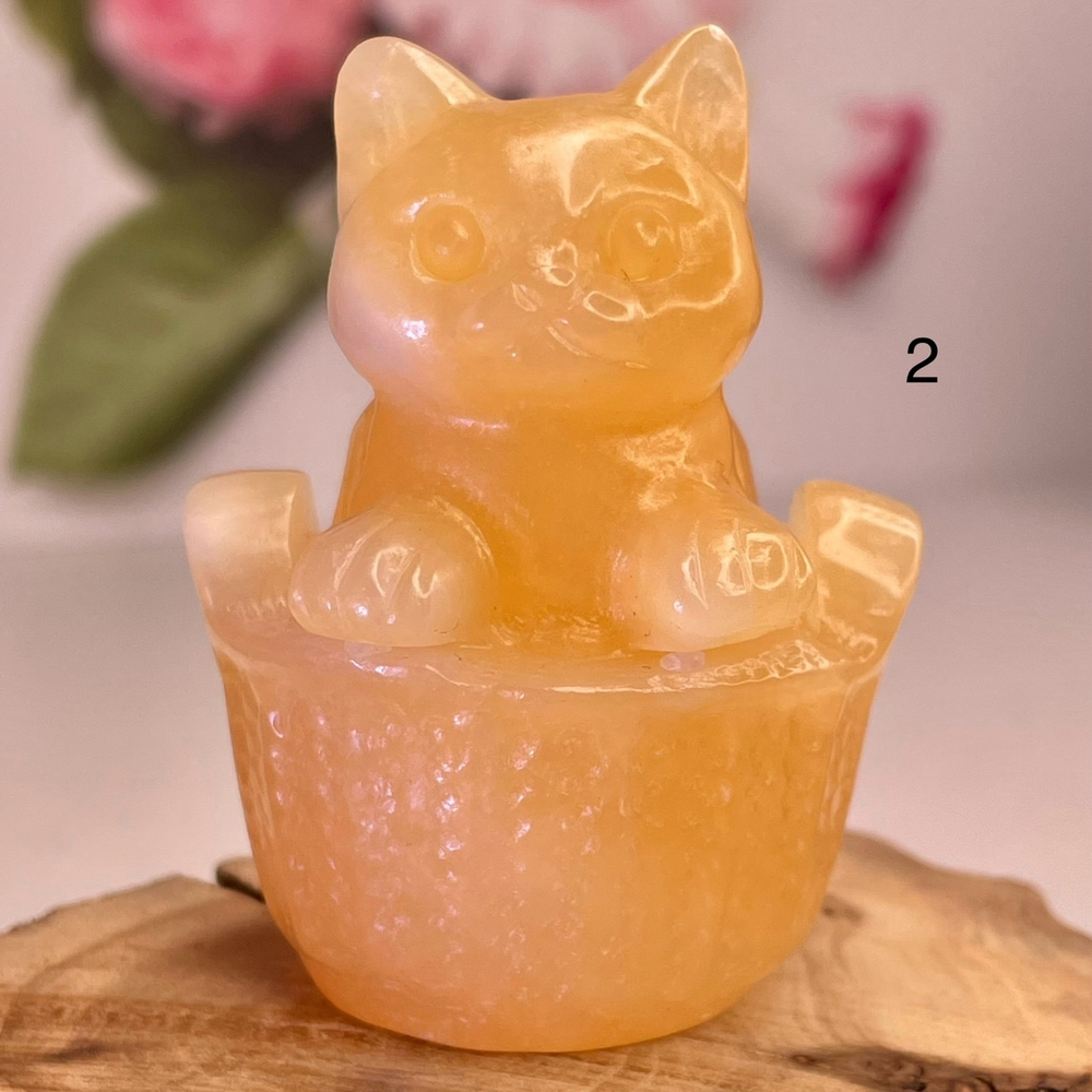 45156 Кальцит Кошка фигурка 45*60мм-26
