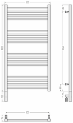 Полотенцесушитель СУНЕРЖА электрический Модус 3.0 1000х500 МЭМ левый