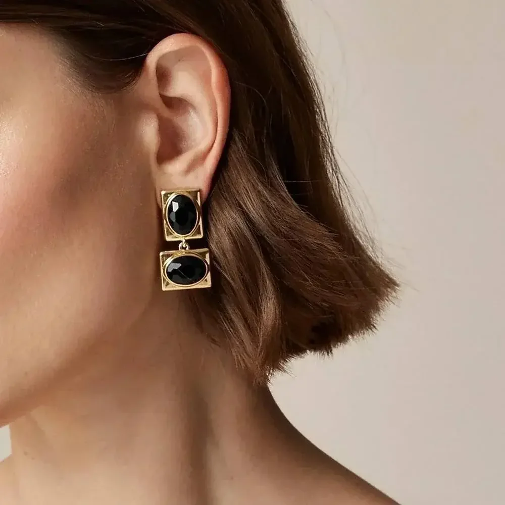 Серьги Геометрия,Золотые