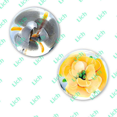 Стеклянные вагинальные шарики Wild Orchid (желтый, серый) - 2,5 см