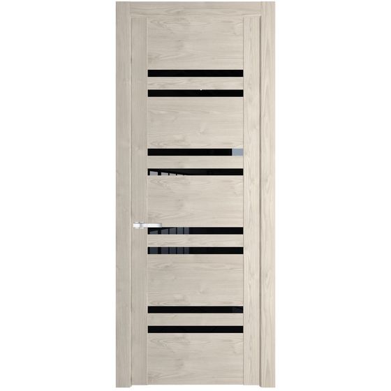 Межкомнатная дверь Profil Doors 1.6N каштан светлый стекло чёрный триплекс