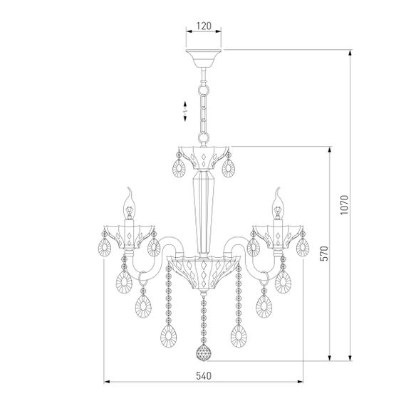 Подвесная люстра Bogates Lecce 309/5 Strotskis