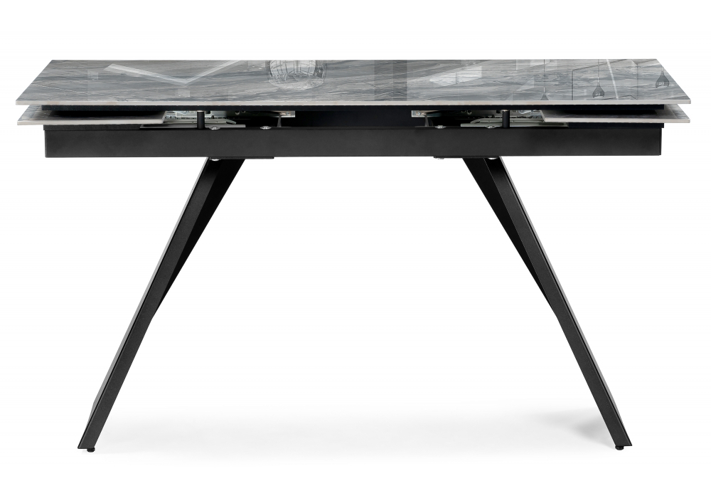 Керамический стол Woodville Хорсборо 140(200)х80х79 оробико, черный, ножки черные