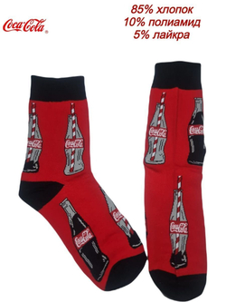 Носки КОКА-КОЛА черный 40-45 25-29.5