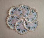 Набор декоративных гобеленовых салфеток Кружево (1 шт 40х60 см +6 шт d 20см.)