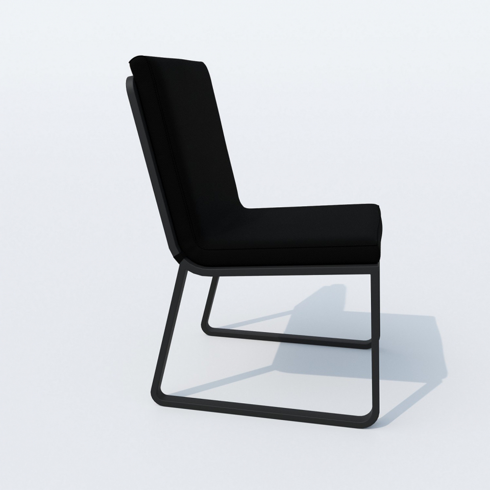 Обеденная группа Ideal Patio ТЕЛЛА ГИРА каркас карбон, стол тик 220, ткань черная